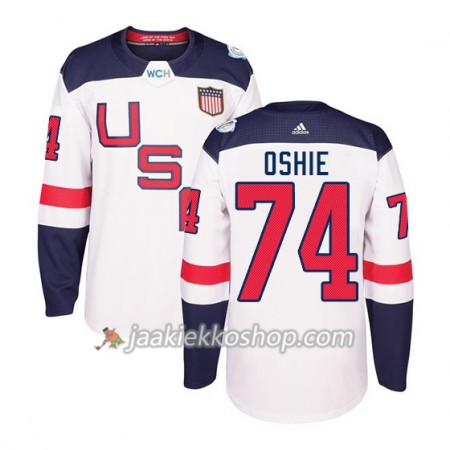 USA Team Pelipaita T.J. Oshie 74 2016 World Cup Valkoinen Premier Paita
